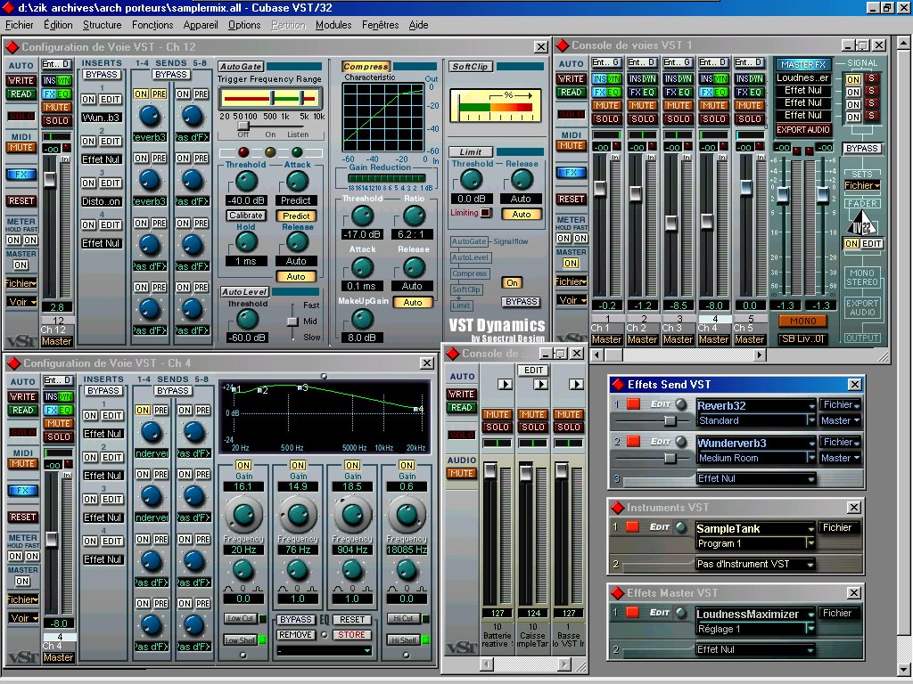 table de mixage cubase 5